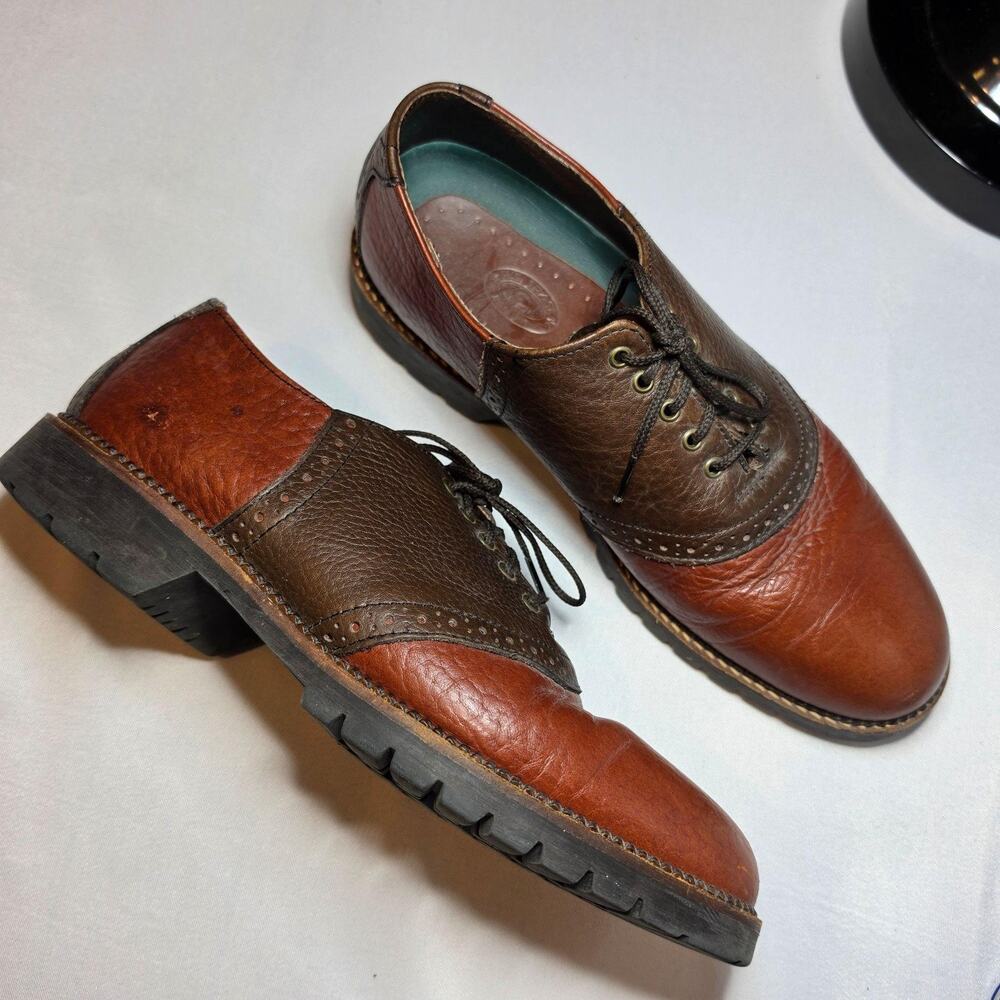 H.S. Trask Shoes Mens Size 9.5 N Brown Leather Saddle Oxford Casual Sneaker